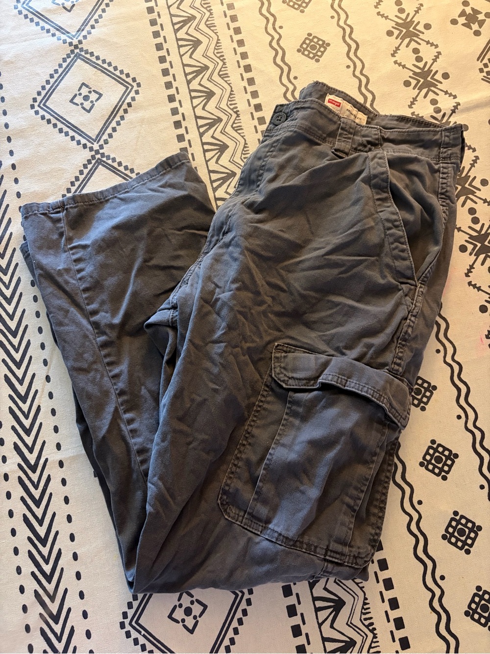 Wrangler Men's Cargo Pants in Slate Blue